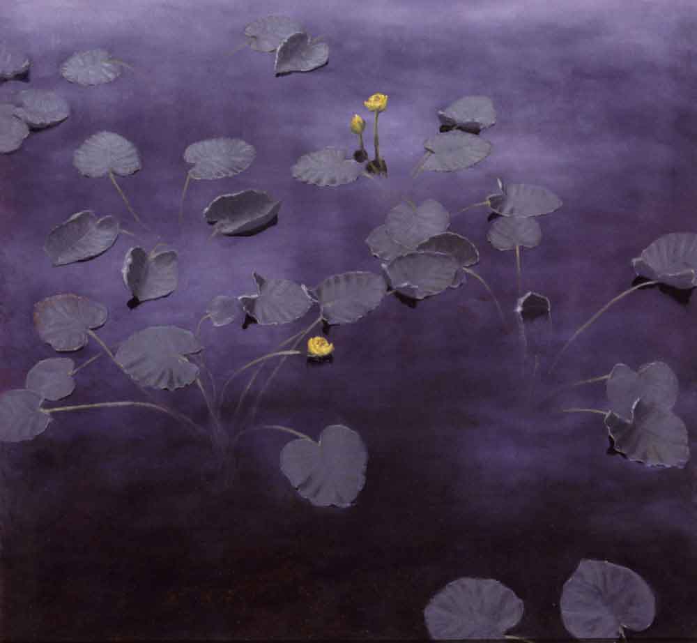 Water Lilies Painting Cordova Alaska by David Rosenthal