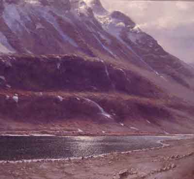 Taylor Valley painting Antarctica, Antarctic painting by David Rosenthal